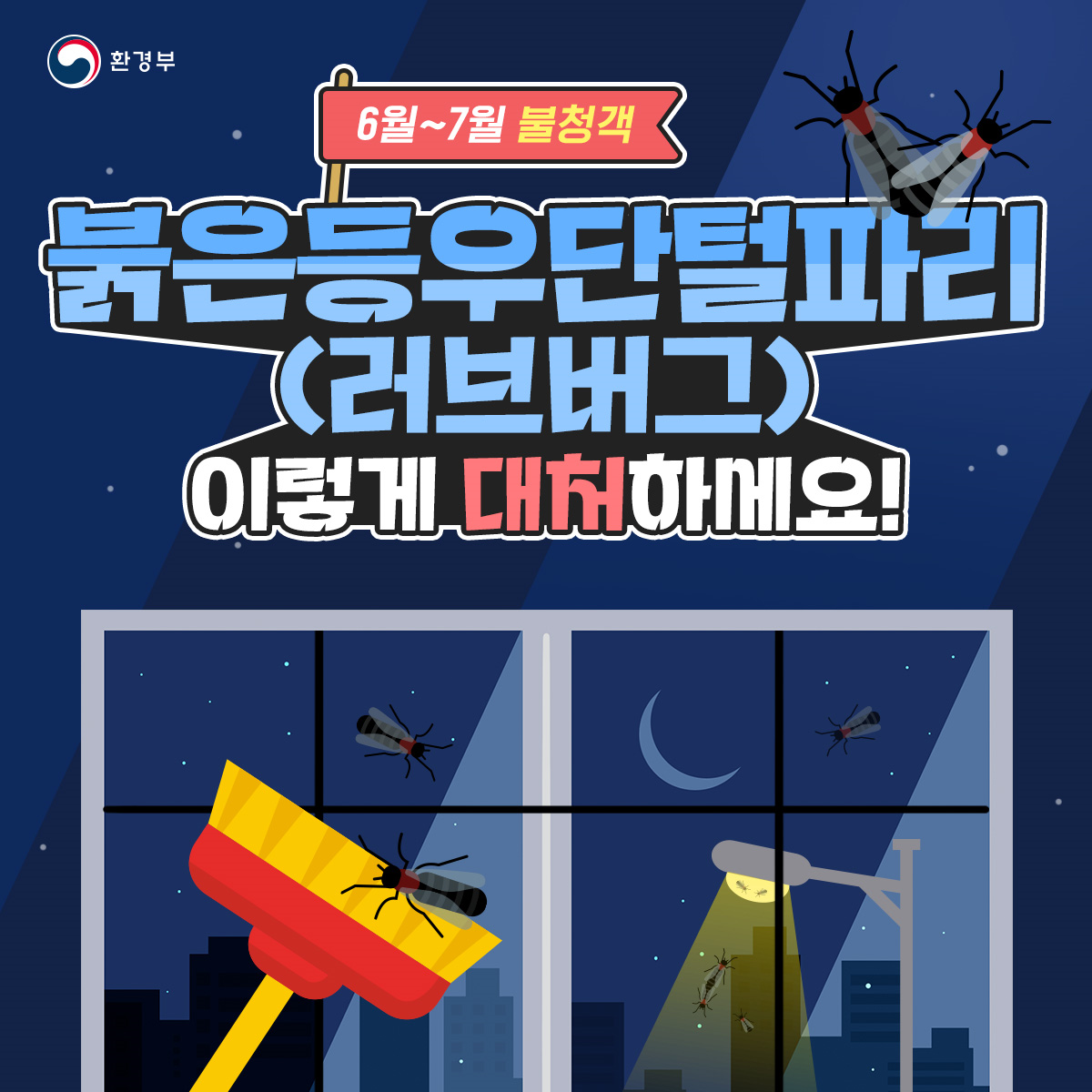 러브버그(붉은등우단털파리) 대처 방법